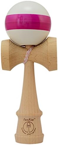 SunRise White with Purple Stripe Beech Wood Kendama