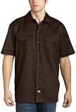 Dickies Herren Kurzarm Hemd SHORT SLEEVE WORK SHIRT, DARK BROWN, XL