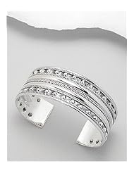 Cuff Bracelet In 92.5 Sterling Silver
