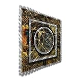 23x23 north woods pine needles metal wall art, modern home decor, contemporary wall sculpture
