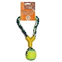 DOG/PUPPY ROPE TUG THROWING TOY WITH TENNIS BALL NEW