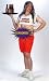 Fun World Costumes Men's Mens Retired Tooters Waitress, Orange, One Size