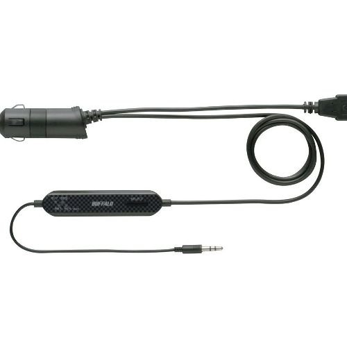 バッファローコクヨサプライ BUFFALO FMトランスミッター miniプラグ USB充電 低ノイズ設計 カーボン BSFM12CA