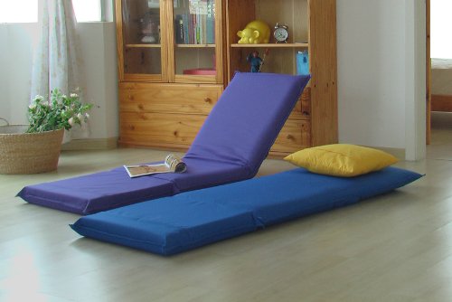 Blue Folding Portable BackJack Floor Chair