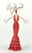 Juliana Jewellery Mannequin - Long Red Dress with Frills 56880
