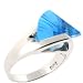 Silver Swarovski Crystal Aquamarine Blue March Birthstone Ring Jewelry Size 7 Gift Box Bucasi SALE