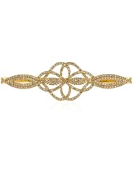 18kt Yellow Gold Diamond Pave Palm Bracelet Designer Jewelry