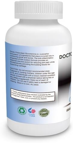 Doctor Prescribed Joint Relief 750 mg  Dietary Supplement with Glucosamine 60 Capsules