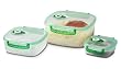 FreshVac Plus FV301 Vacuum Food Storage System 3-Piece Square Kit