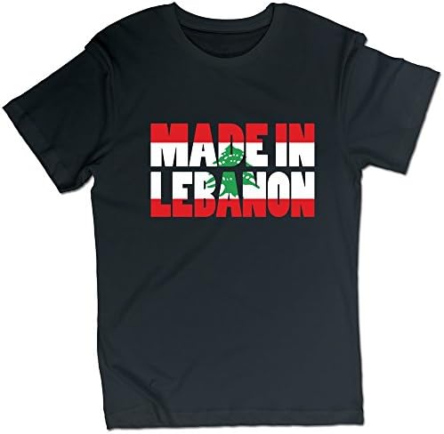 LDYIN Men's Made In Lebanon Country T-shirts M Black