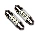 TuningPros LEDLP-36M-W6 License Plate LED Light Bulbs Festoon 36mm, 6 LED White 2-pc Set