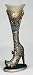 Artmax Handmade High Heel Shoe Table Lamp - Finish in mottled silver leaf with touch ...