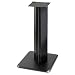 Plateau W-23 W Series 23 Speaker Stand (Pair), Black, Heavy gauge steel top, Available in a membrane-pressed embossed Black woodgrain finish, Durability and versatility, Wire management, Isolation Pads, Ajustable Spikes, Adjustable Leveling Feet