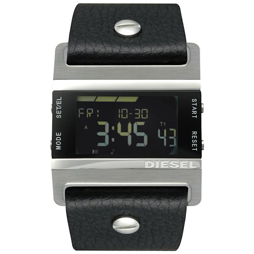 41KnKp152DL Diesel Leather Band Chronograph Digital Mens Watch   DZ7081