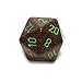 Jumbo d20 Counter - Speckled 34mm Dice: Earth