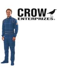 Automotive Parts and Accessories: Crow Enterprizes Quilted Multi Layer Nomex Blue 1 Piece Driving Suit Size Large Sfi 5 Approved - Crow Enterprizes