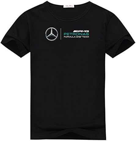 Hernandey Women's Classic Mercedes AMG Petronas F1 Crew Neck Short Sleeve Tee XL Black