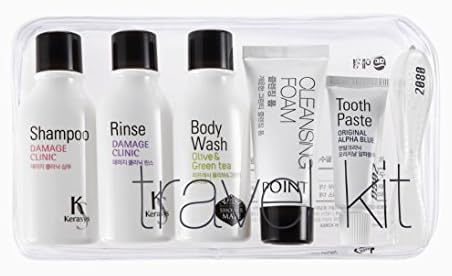 Kerasys Premium Travel Kit(shampoo+conditioner+body Shower+cleansing+toothpaste)