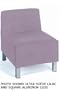 Button Tufted Chair Square Aluminum Arabesque