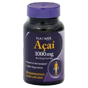 Natrol Acai Berry 1000mg per daily serving - 60 caps