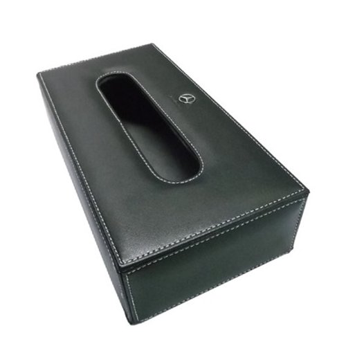 ★メルセデス・ベンツ★ ロゴ入り ティッシュケース　 Benz レザー ブラック