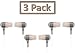 A4Tech SecureFit Metallic Super Bass Earphone In Ear Earbuds MK-650 For iPod - MP3 - MP4 - & All Audio Players - Silver - 3 Pack