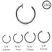 316L Surgical Steel Open Nose Ring Hoop Choose Your Size 18G