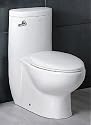 LineaAqua Crimson One Piece Dual Flush Siphonic Toilet 28 x 18 x 31 Luxury White Porcelain Toilet with S Trap and Soft Closing Seat