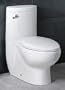 LineaAqua Crimson One Piece Dual Flush Siphonic Toilet 28 x 18 x 31 Luxury White Porcelain Toilet with S Trap and Soft Closing Seat