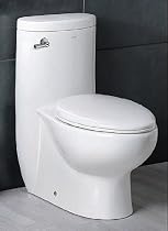 LineaAqua Crimson One Piece Dual Flush Siphonic Toilet 28 x 18 x 31 Luxury White Porcelain Toilet with S Trap and Soft Closing Seat