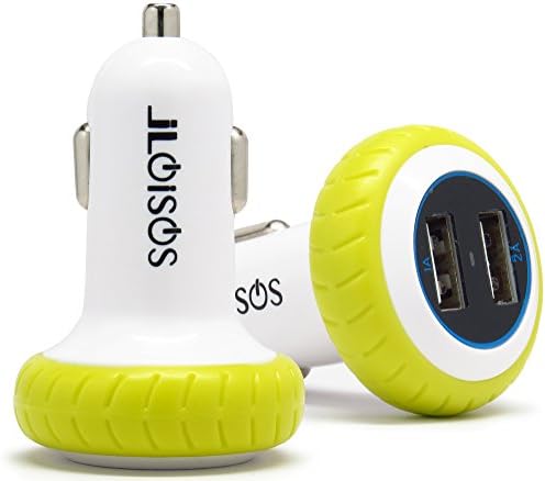 Car Charger, JLoisos 3A Dual USB Car Charger, Smart 2 Port Fast Portable Universal Dual USB Car Charger For All Apple, iPhone, iPad, iPod, Android, Samsung Galaxy, Smart Phone, Tablets (Yellow)