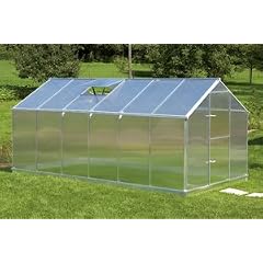 Aluminium Gew�chshaus Typ F6 - 10,17 m� - 6 mm starke Hohlkammerscheiben