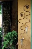 Set of Two Simple Wire Wall Sconces with Glass Cones
