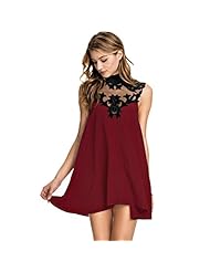 Floral Print Velvet High-Neck Skater Dress 