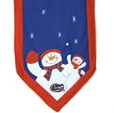 Florida Gators 72"x15" Snowman Table Runner Plush Embroidered Stars