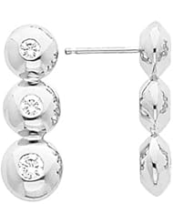 Pair of 14K White Gold Diamond Earrings - 0.50 Ct. -- LIFETIME WARRANTY