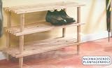 Holz Schuhregal massiv Regal Schuhschrank 3 Etagen
