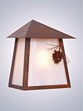 IMAGE OF Ponderosa Pine Tri Roof Sconce - Wet Location