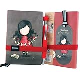 Santoro Gorjuss Premium Journal Set with Bookmark and Pen, Family In a Book (GJ19603)