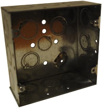 Ammo International Y85SDB-MKO Pre-Galvanized Steel Square Box, 2-1/8-Inch Deep Welded Construction with 1/2-Inch Knockouts, Brown, 5-Piece