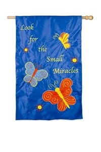 Look for the Small Miracles Garden Size Flag