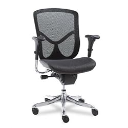 Alera&reg; EQ Series Ergonomic Multifunction Mid-Back Mesh Chair, Aluminum