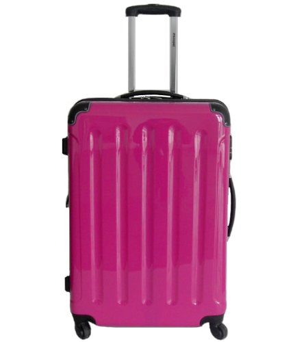 Kleiner Polycarbonat Trolley-Koffer H50x L33 xB23cm (38l/3,5kg) mit ABS Farbe Pink