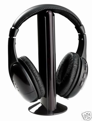 5 in 1 Wireless Hi-fi Headphone Earphone MP3 TV PC Chat