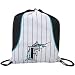 Florida Marlins White Pinstripe-Black Axis Drawstring Backpack