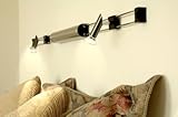 IMAGE OF Dual Adjustable Satin Silver Finish Cordless Reading Lamps for the bedroom wall,