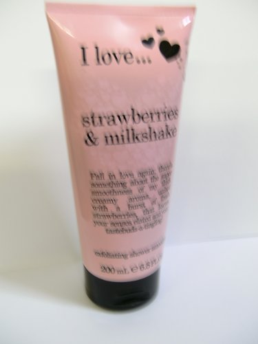 I Love Strawberries & Milkshakes Exfoliating Shower Smoothie 6.8 Fl Oz Tube