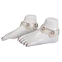 Silver Anklet Ankle Bracelets for Women 9.5 Inches (Sanklt127)
