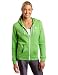 adidas Women's Full-Zip Fleece Hoodie (Intense Green, White, X-Large)