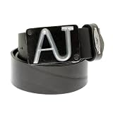 Armani Jeans black leather belt. AJM0007